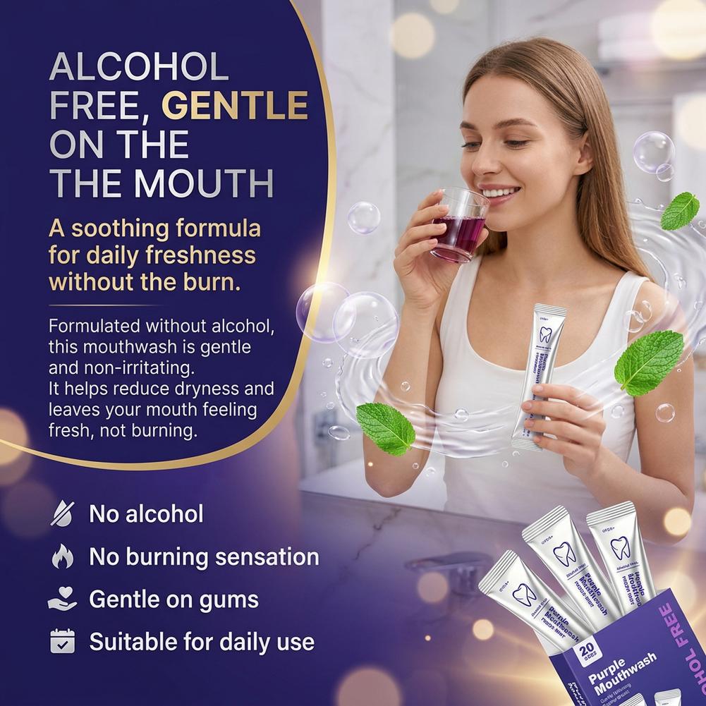 Lila Mundspülung zur Zahnreini – Teeth Whitening Mouthwash Bewertung und Preis